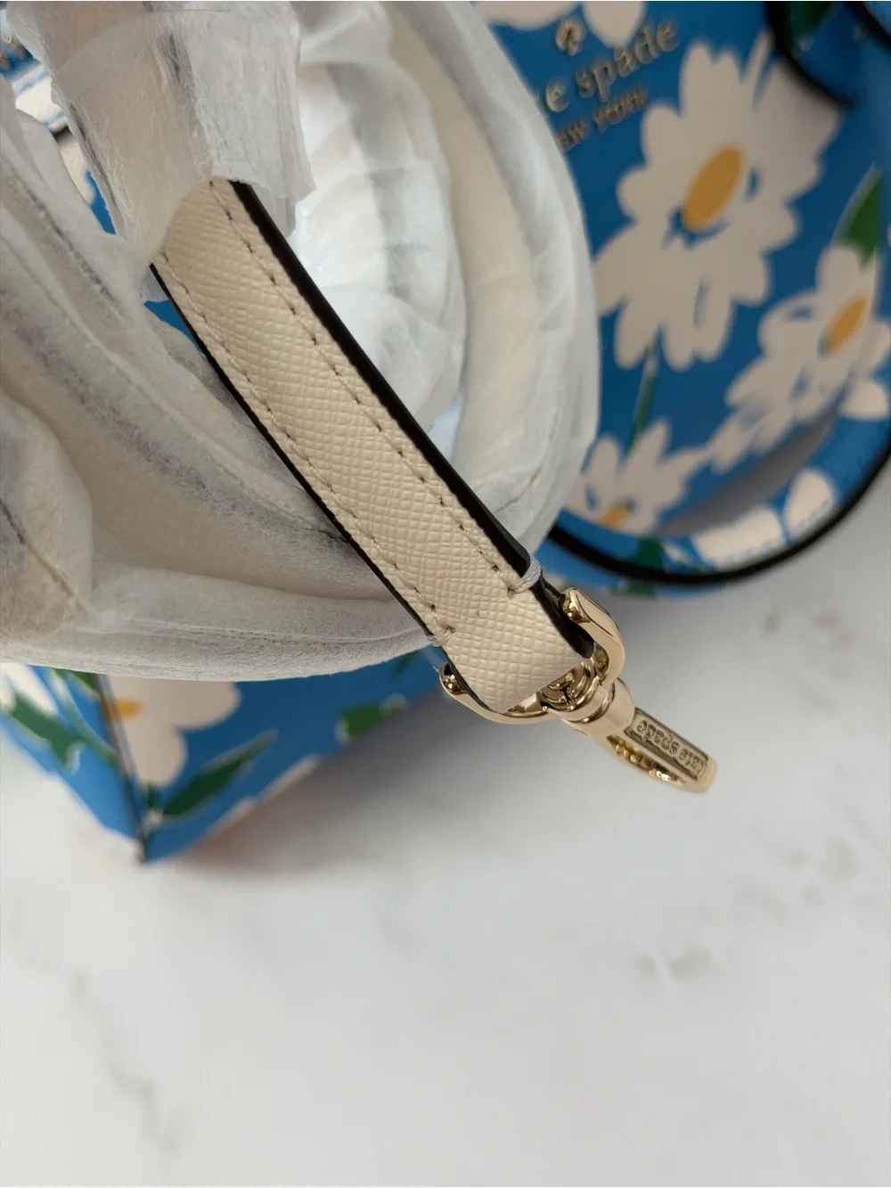 Kate Spade Madison Charming Daisy Duffle Crossbody Bag Blue Floral NWT $349